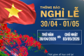 Lịch nghỉ lễ 30/4 và 1/5